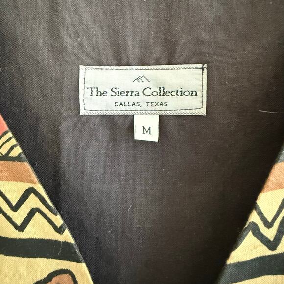 Vintage The Sierra Collection Vest Southwestern Earth Tone Folk-Inspired Size M - Picture 3 of 15